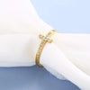 Inlaid Zircon Stainless Steel Cross Ring Rings - Tophatter Daily Deals