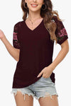 Short Sleeve V-Neck Tee Women's T-Shirts - Tophatter Daily Deals