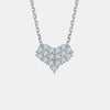 Moissanite 925 Sterling Silver Heart Necklace Moissanite - Tophatter Daily Deals