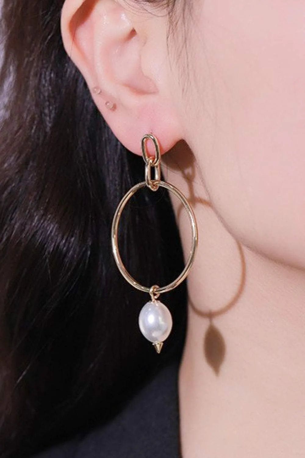 No Worries Pearl Drop Earrings Gold One Size Earrings - Tophatter Daily Deals