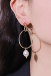 No Worries Pearl Drop Earrings Gold One Size Earrings - Tophatter Daily Deals
