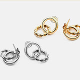 Copper Double-Hoop Earrings Earrings - Tophatter Daily Deals