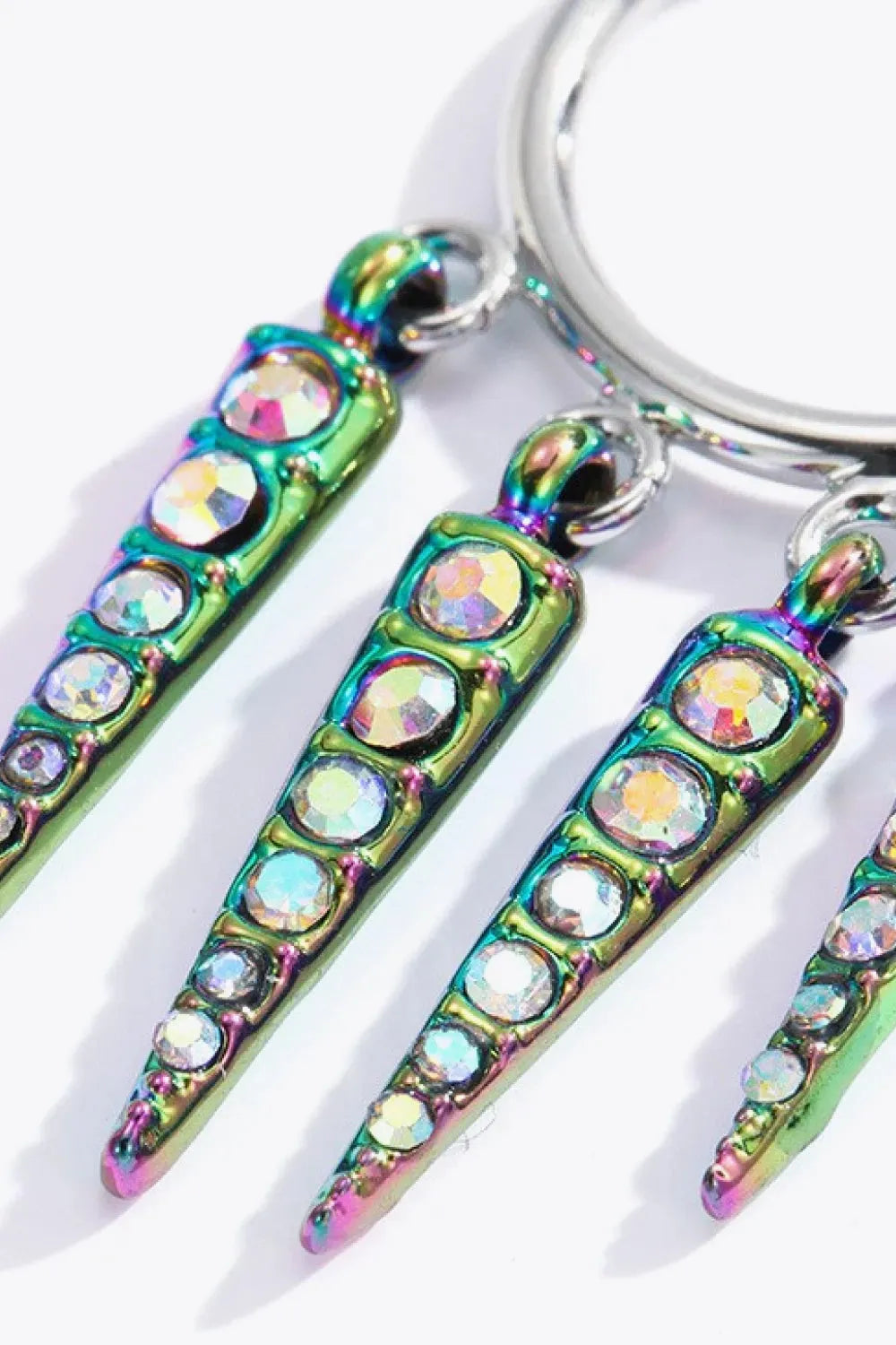5-Pair Wholesale Multicolored Rhinestone Geometric Earrings Earrings - Tophatter Daily Deals