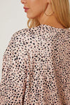 Leopard Round Neck Dropped Shoulder T-Shirt Women's T-Shirts - Tophatter Daily Deals