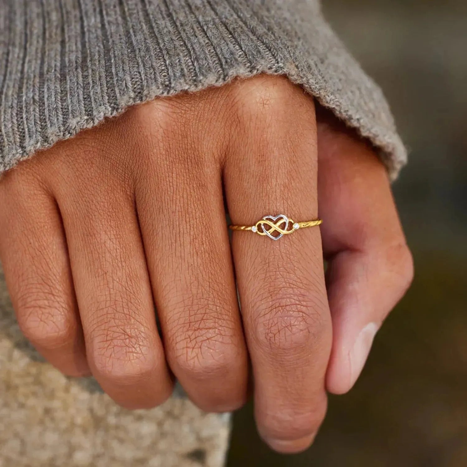 Number 8 Heart 925 Sterling Silver Ring Rings - Tophatter Daily Deals