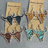 Rhinestone Trim Alloy Bull Earrings Earrings - Tophatter Daily Deals