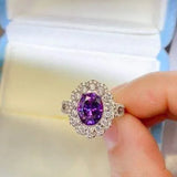 2 Carat Moissanite 925 Sterling Silver Ring Moissanite - Tophatter Daily Deals