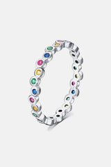 925 Sterling Silver Zircon Ring Silver Rings - Tophatter Daily Deals