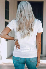 HAY FALL Bull Graphic Short Sleeve Tee Women's T-Shirts - Tophatter Daily Deals