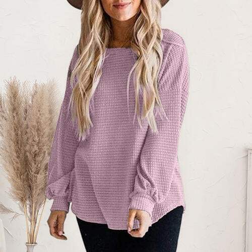 Boat Neck Dropped Shoulder Top Women's T-Shirts - Tophatter Daily Deals