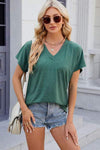 V-Neck Short Sleeve T-Shirt Women's T-Shirts - Tophatter Daily Deals