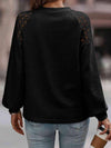 Lantern Sleeve Round Neck Blouse Blouses - Tophatter Daily Deals