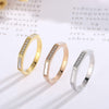 Stainless Steel Inlaid Zircon Ring Rings - Tophatter Daily Deals