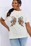 Simply Love Full Size Tiger Graphic Cotton Tee Women's T-Shirts - Tophatter Daily Deals