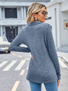 Ribbed Notched Long Sleeve T-Shirt with Pocket Women's T-Shirts - Tophatter Daily Deals