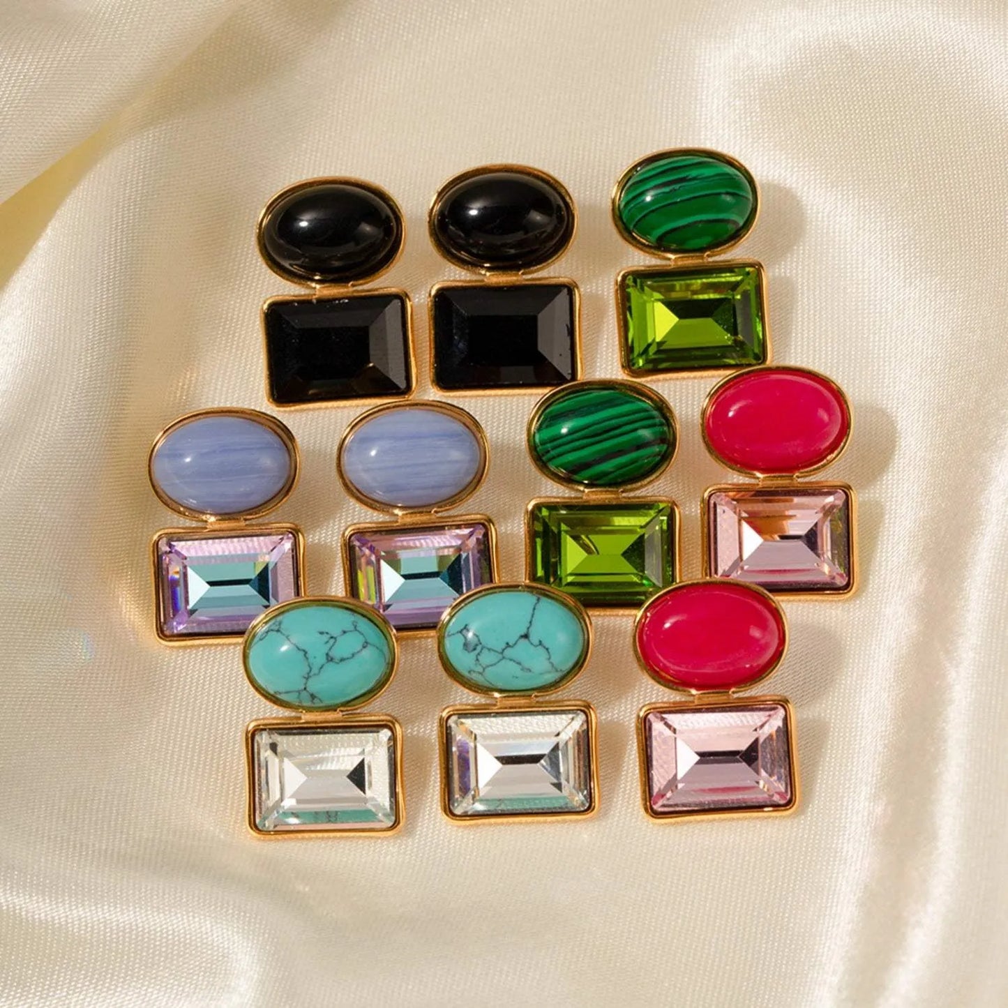 Geometric Stainless Steel Earrings Earrings - Tophatter Daily Deals