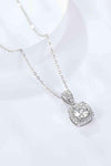 1 Carat Moissanite Square Pendant Necklace Moissanite - Tophatter Daily Deals