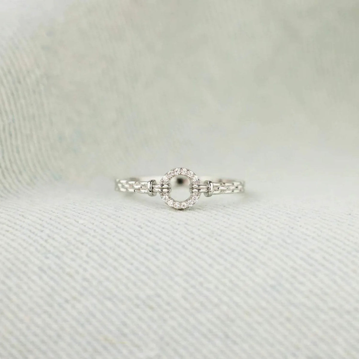 Inlaid Zircon 925 Sterling Silver Ring Silver Rings - Tophatter Daily Deals