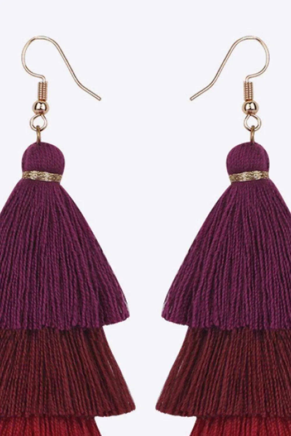 Layered Tassel Earrings Earrings - Tophatter Daily Deals