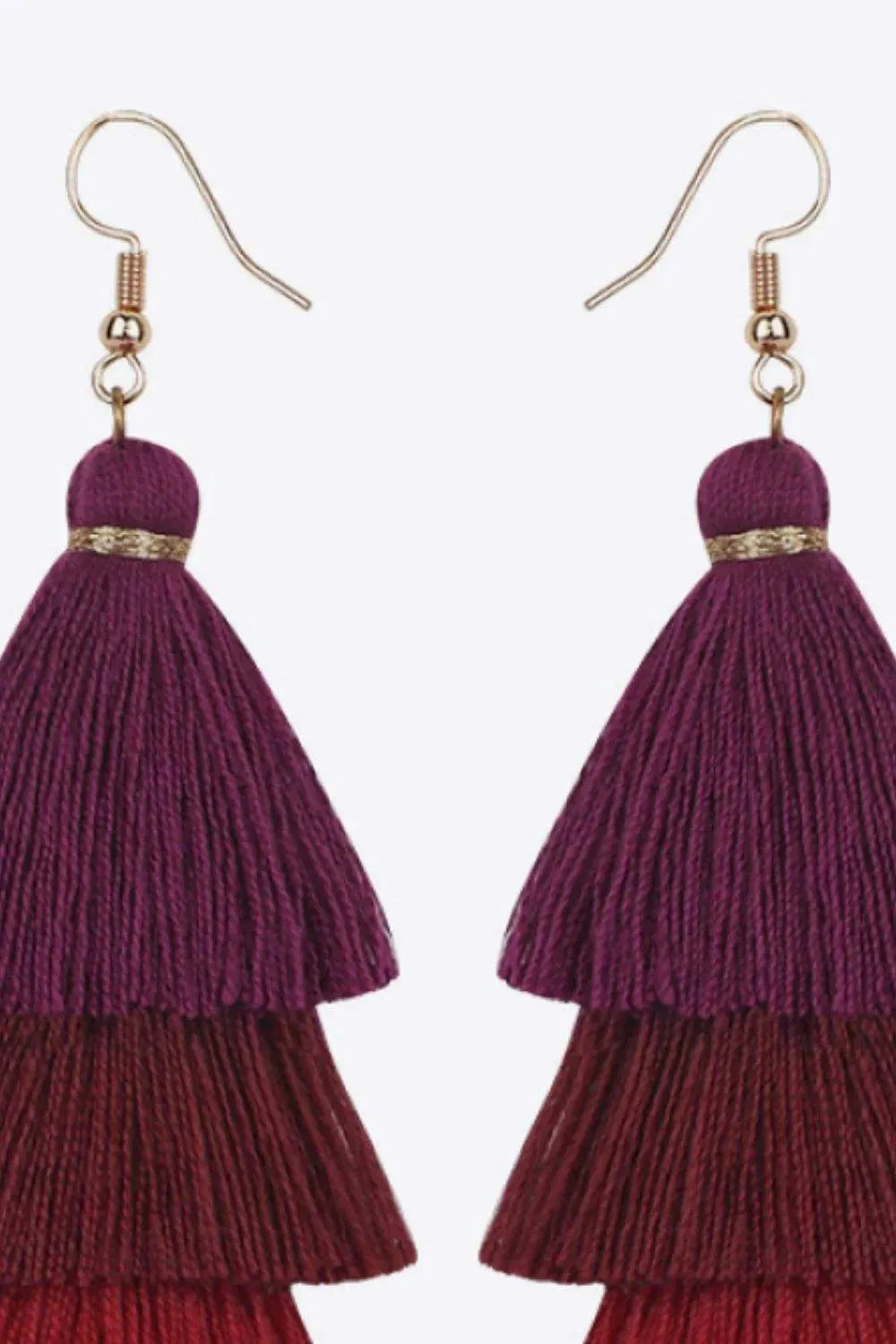Layered Tassel Earrings Earrings - Tophatter Daily Deals