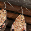 PU Leaf Sequin Dangle Earrings Earrings - Tophatter Daily Deals
