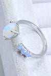 18K Rose Gold-Plated Moonstone Open Ring Moonstone - Tophatter Daily Deals