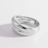 925 Sterling Silver Bulging Ring Rings - Tophatter Daily Deals