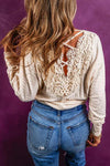 Ribbed Round Neck Long Sleeve Blouse Blouses - Tophatter Daily Deals