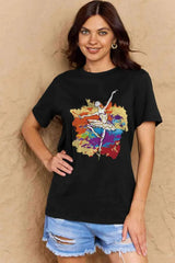 Simply Love Full Size Ballet Dancer Graphic Cotton T-Shirt Women's T-Shirts - Tophatter Daily Deals