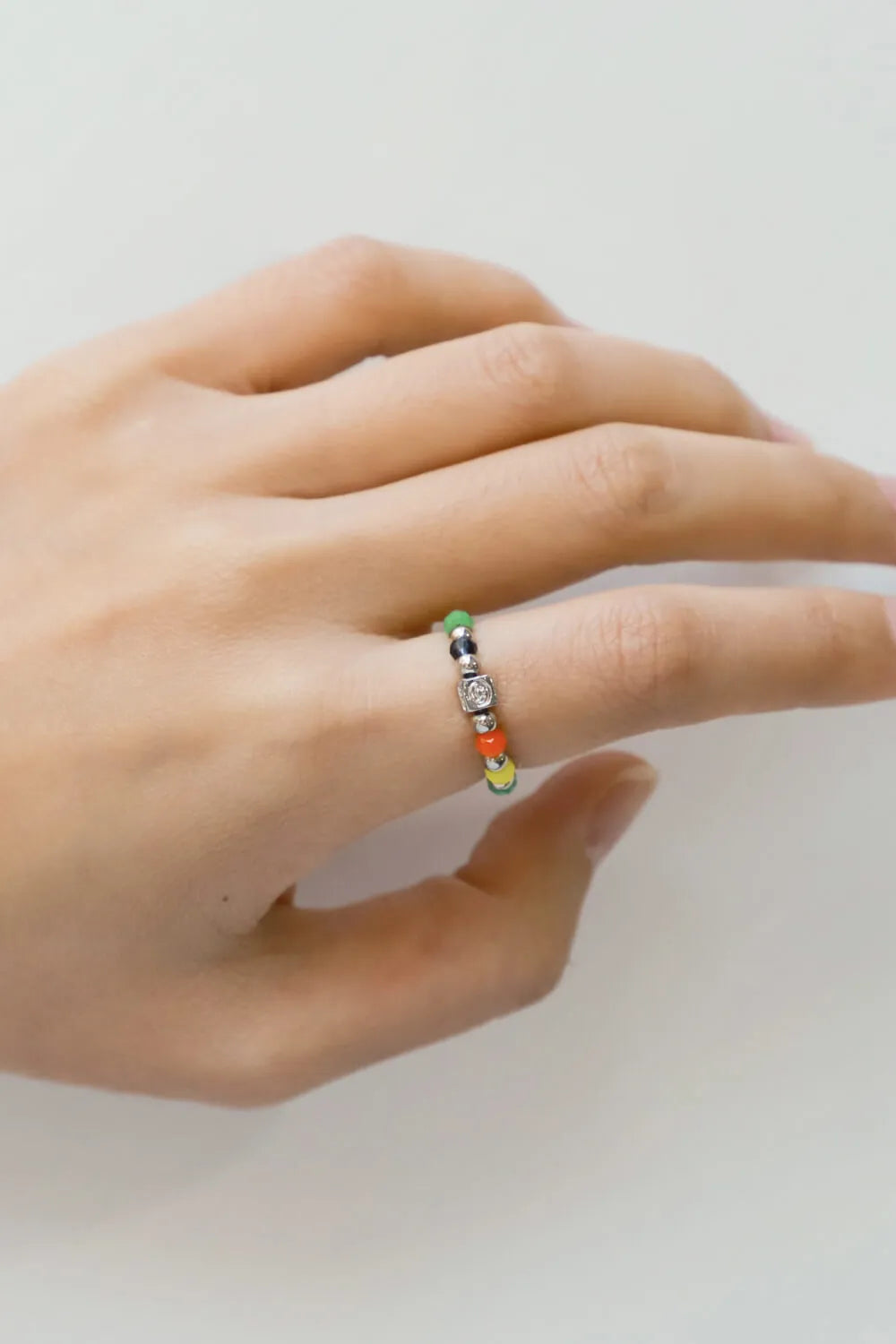 Colorful Bead Ring Rings - Tophatter Daily Deals