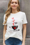 Simply Love Full Size I LOVE COFFEE Graphic Cotton Tee Women's T-Shirts - Tophatter Daily Deals