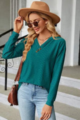 V-Neck Long Sleeve T-Shirt Women's T-Shirts - Tophatter Daily Deals