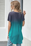 Ombre Color Block Shirt Women's T-Shirts - Tophatter Daily Deals