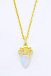 18K Gold-Plated Moonstone Pendant Necklace Moonstone One Size Moonstone - Tophatter Daily Deals