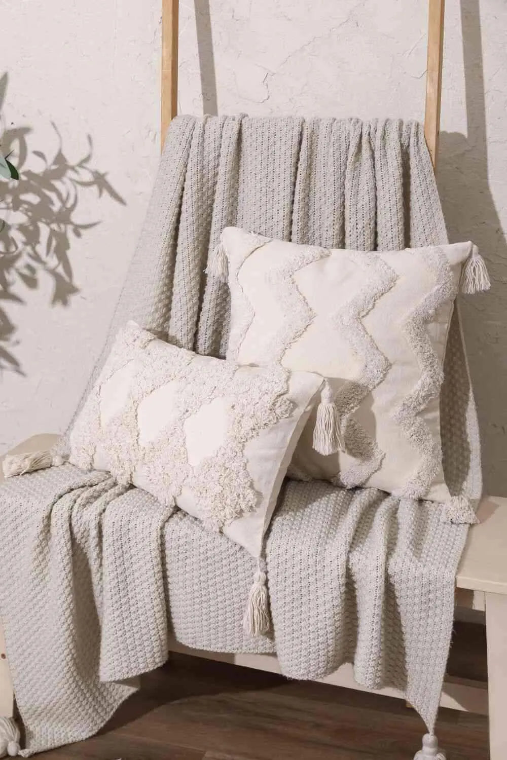 Fringe Decorative Throw Pillow Case Decorative Pillowcases - Tophatter Daily Deals