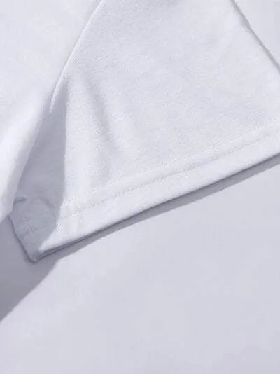 Graphic Round Neck Short Sleeve T-Shirt Women's T-Shirts - Tophatter Daily Deals