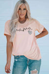 MAMA Heart Graphic Tee Shirt Women's T-Shirts - Tophatter Daily Deals