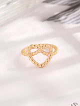 925 Sterling Silver Heart Ring Gold Rings - Tophatter Daily Deals