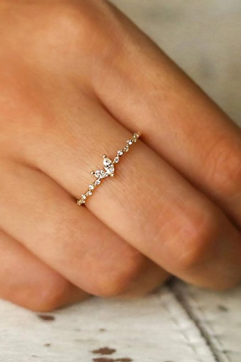 Zircon 925 Sterling Silver Ring Gold Rings - Tophatter Daily Deals