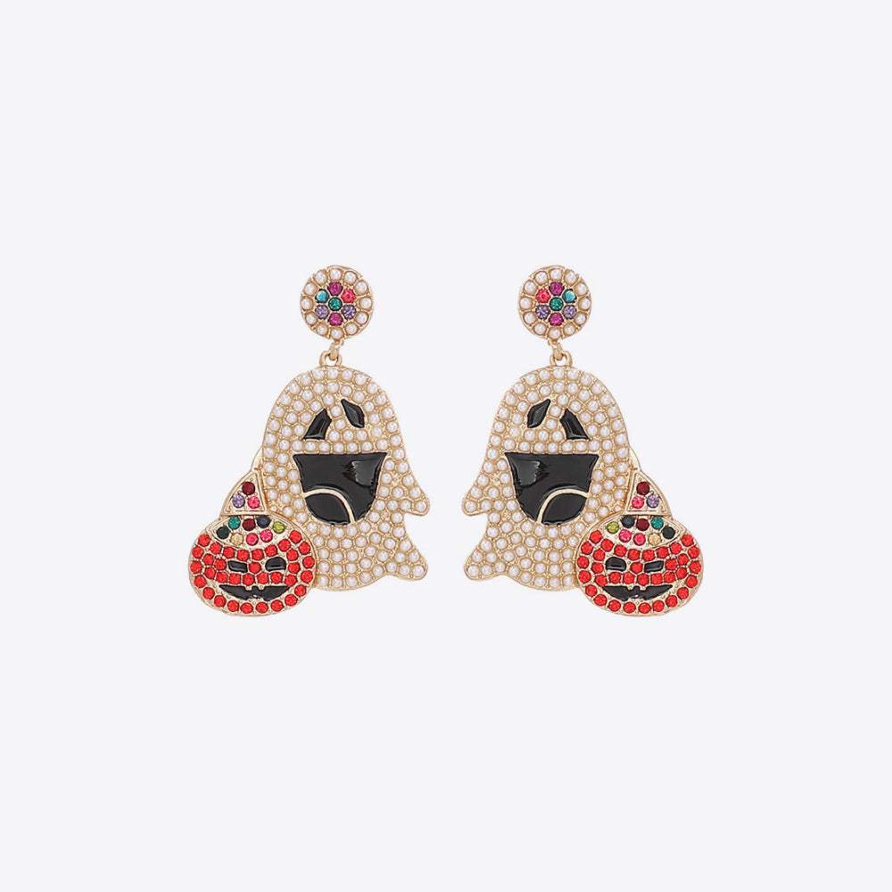 Ghost Rhinestone Alloy Earrings Multicolor One Size Earrings - Tophatter Daily Deals