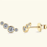 Moissanite 925 Sterling Silver Stud Earrings Moissanite - Tophatter Daily Deals