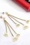18K Gold Plated Stainless Steel Fringe Earrings Earrings - Tophatter Daily Deals