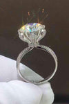 5 Carat Moissanite Side Stone Ring Moissanite - Tophatter Daily Deals