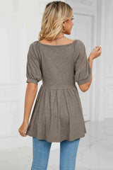 V-Neck Babydoll Top Women's T-Shirts - Tophatter Daily Deals