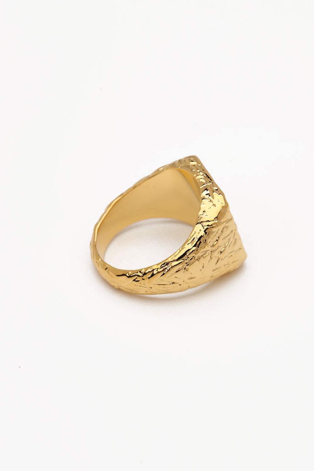 Textured Gold-Plated Ring Rings - Tophatter Daily Deals