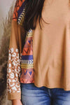 Printed Round Neck Long Sleeve T-Shirt Women's T-Shirts - Tophatter Daily Deals