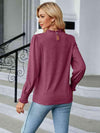 Round Neck Flounce Sleeve Blouse Women's T-Shirts - Tophatter Daily Deals