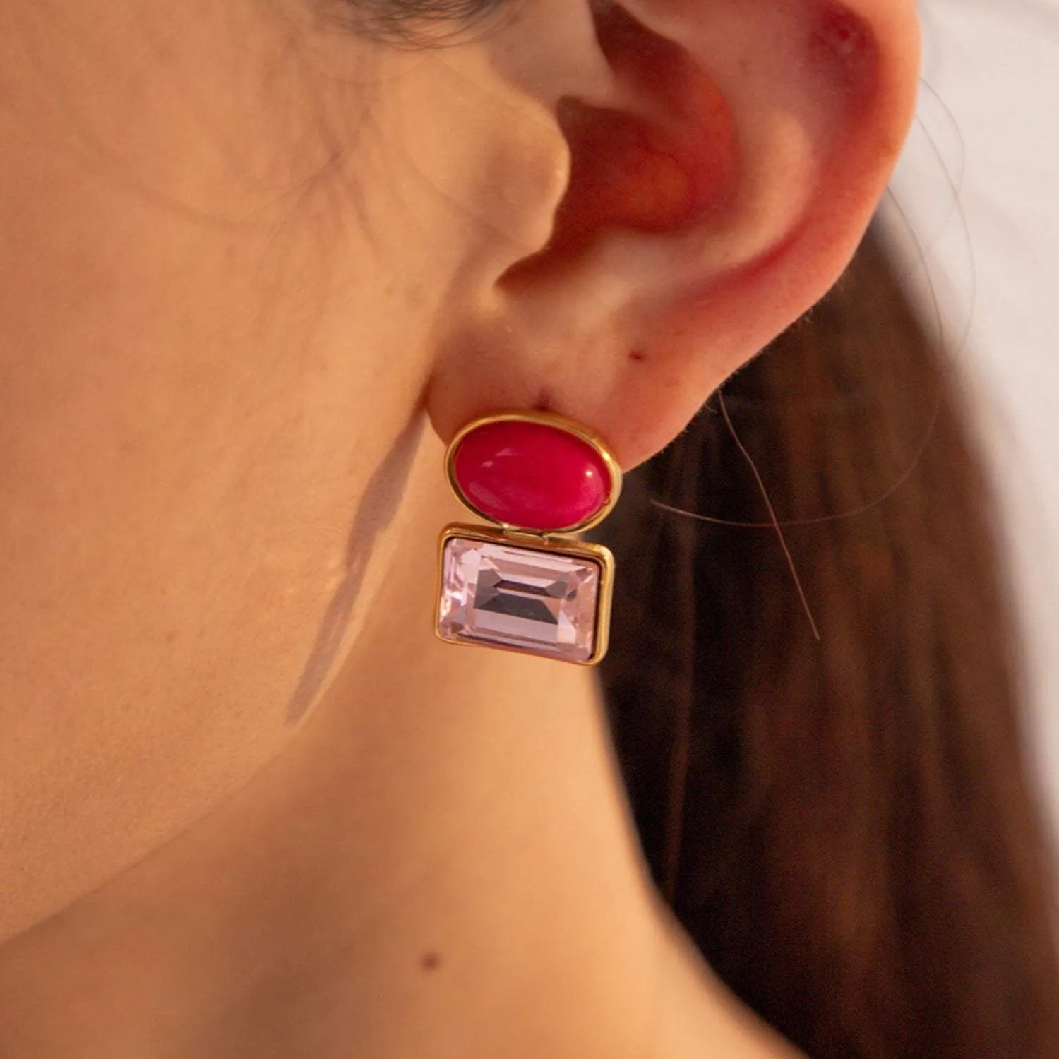 Geometric Stainless Steel Earrings Earrings - Tophatter Daily Deals