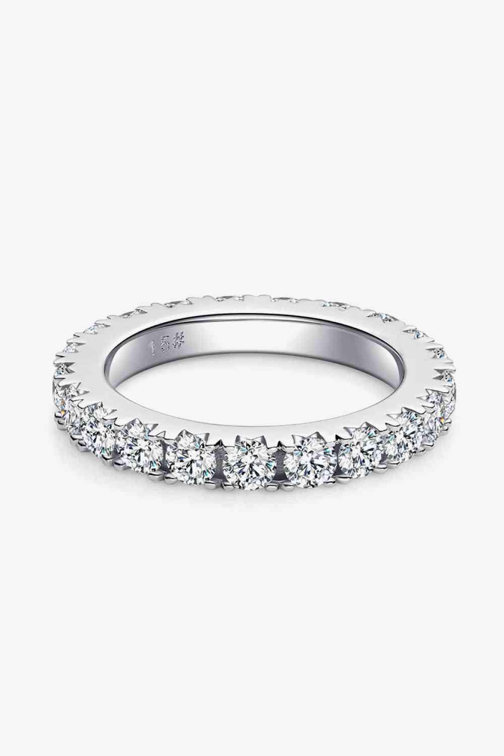 2.3 Carat Moissanite 925 Sterling Silver Eternity Ring Moissanite - Tophatter Daily Deals