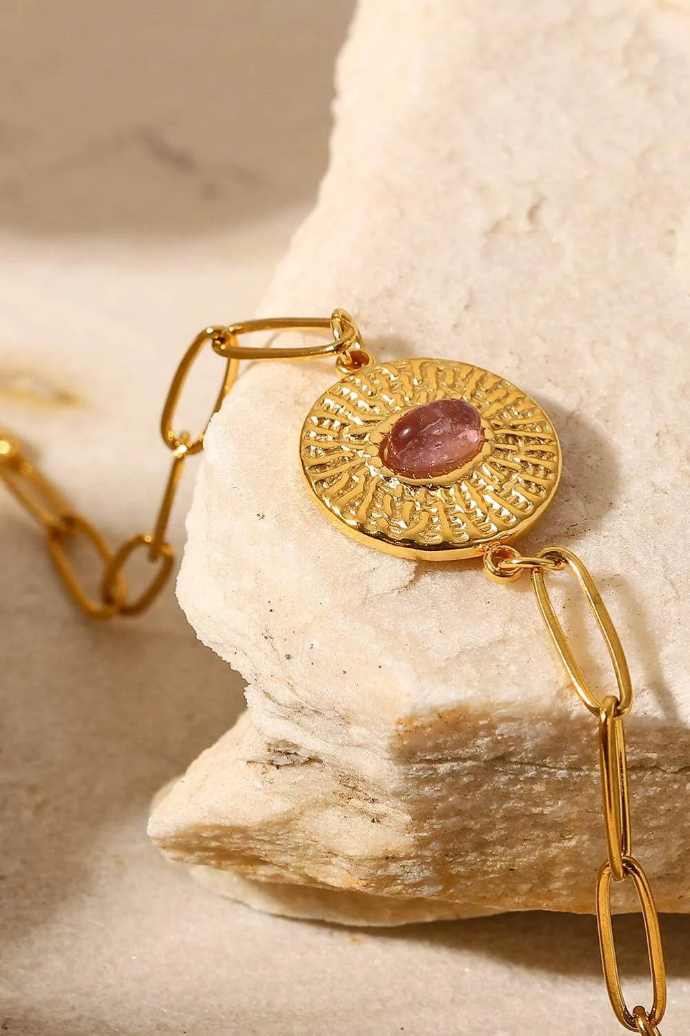 18K Gold Plated Paperclip Chain Bracelet Bracelets - Tophatter Daily Deals